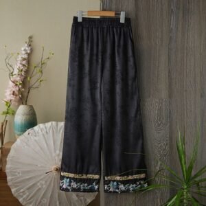 new-chinese-style-chic-embroidered-straight-leg-pants-womens-wear