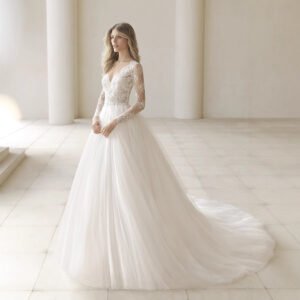 elegant-lace-long-sleeve-v-neck-wedding-dress-bridal-gown-with-delicate-detailing-for-ceremony